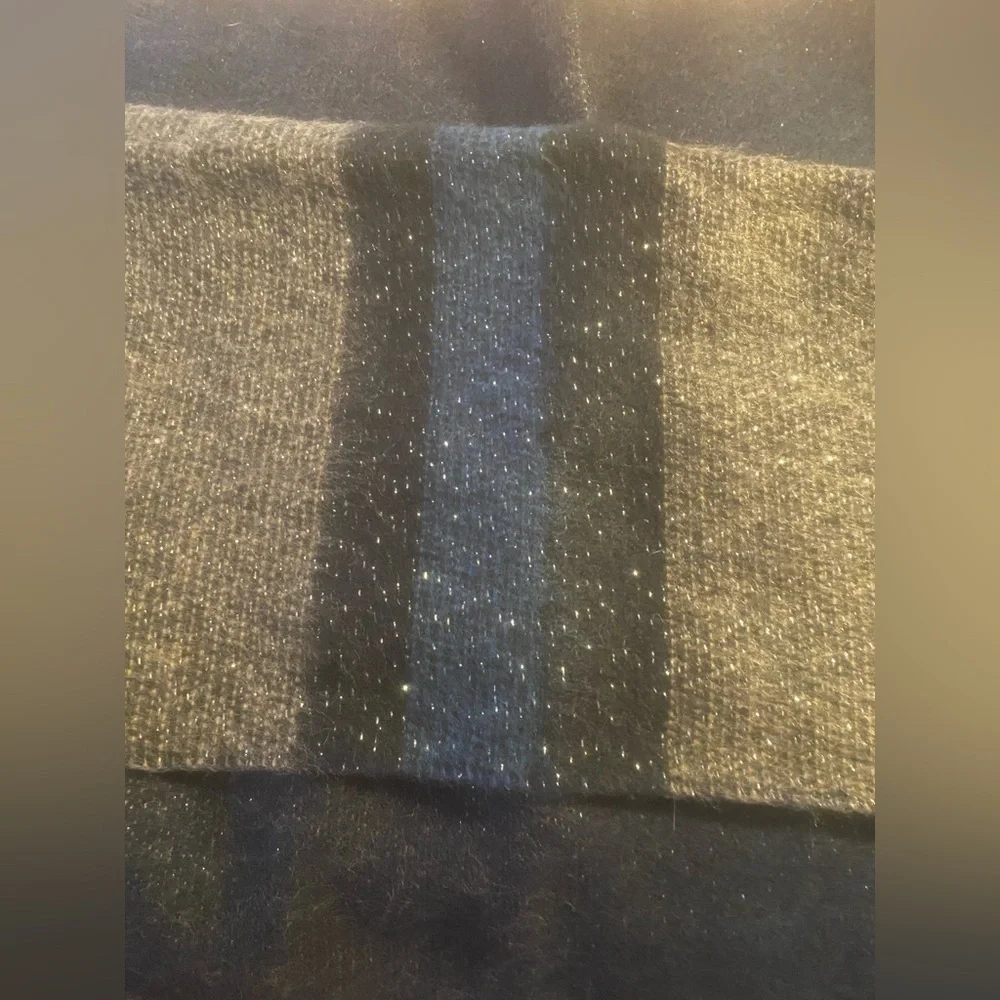 Steve Madden Black Metallic Scarf